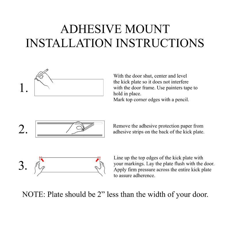 Symple Stuff Ackland Door Kick Plate Anodized Aluminum Industrial